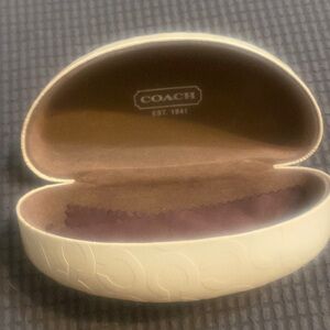 Coach embossed sunglass case